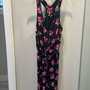 INC jumpsuit size L black and pink